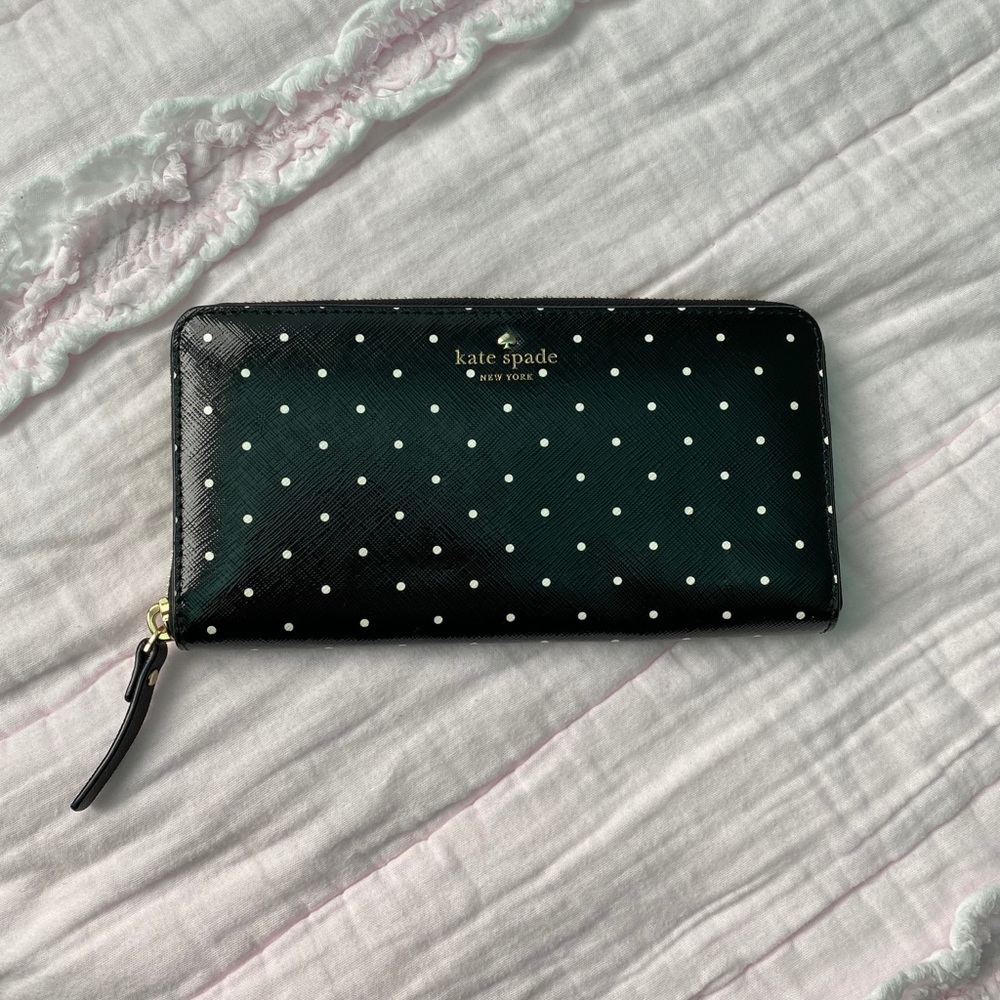 Black and White Polka Dot Kate Spade Wallet